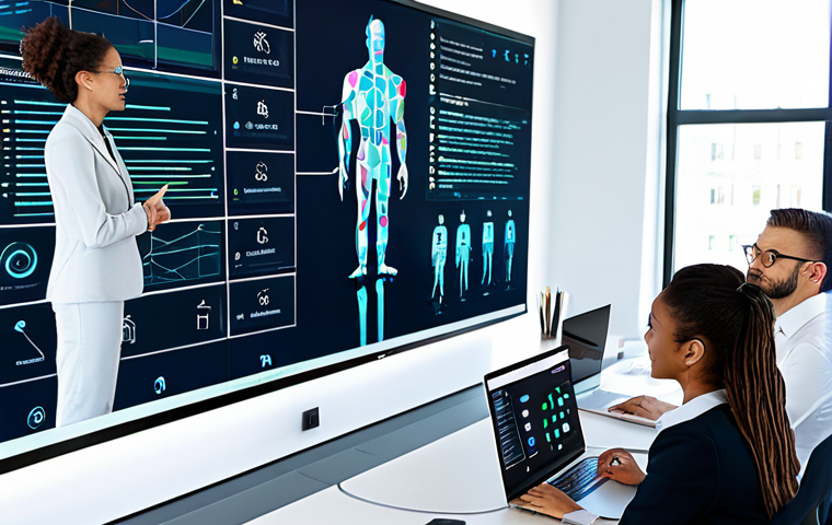 AI Ethics in a Modern Office**

"A diverse team of professionals in a modern, bright office, collaborating on a complex AI algorithm displayed on a large screen. The scene emphasizes ethical considerations with symbolic representations of fairness and transparency in the background. Everyone is fully clothed in professional attire, appropriate content, safe for work, perfect anatomy, natural proportions, professional environment, high quality, family-friendly."

**